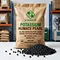 X-HUMATE 25kg potassium humate pearl soluble granular organic fertilizer in eco-friendly kraft paper bag with English marks, featured with black ball-shaped humate granules.